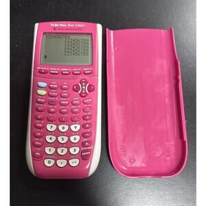 Texas Instruments TI-84 Plus Silver Edition Graphing Calculator Pink Math Tested